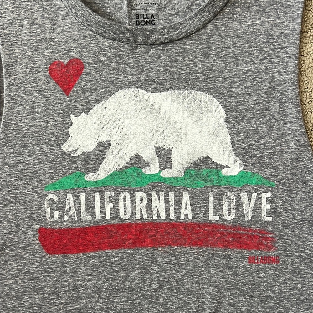 Billabong Gray California Love Muscle Tee - Picture 2 of 5